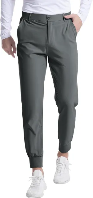 Men's Classic-Fit Casual Stretch Chino Pant Extreme Motion Flat Front Regular Straight Pant Tapered Golf Pants Trouser