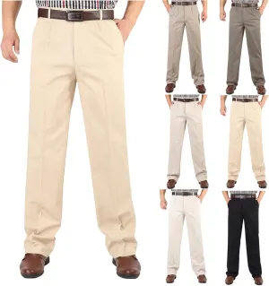 Men's Pants Classic Casual Relaxed Fit Business Office Pants Golf Suit Dress Pants for Men Straight Leg Golf Pants