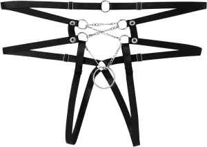 Men's Sexy Underwear Thong with Chain Ring Design Comfortable Stretch Fit for Wear