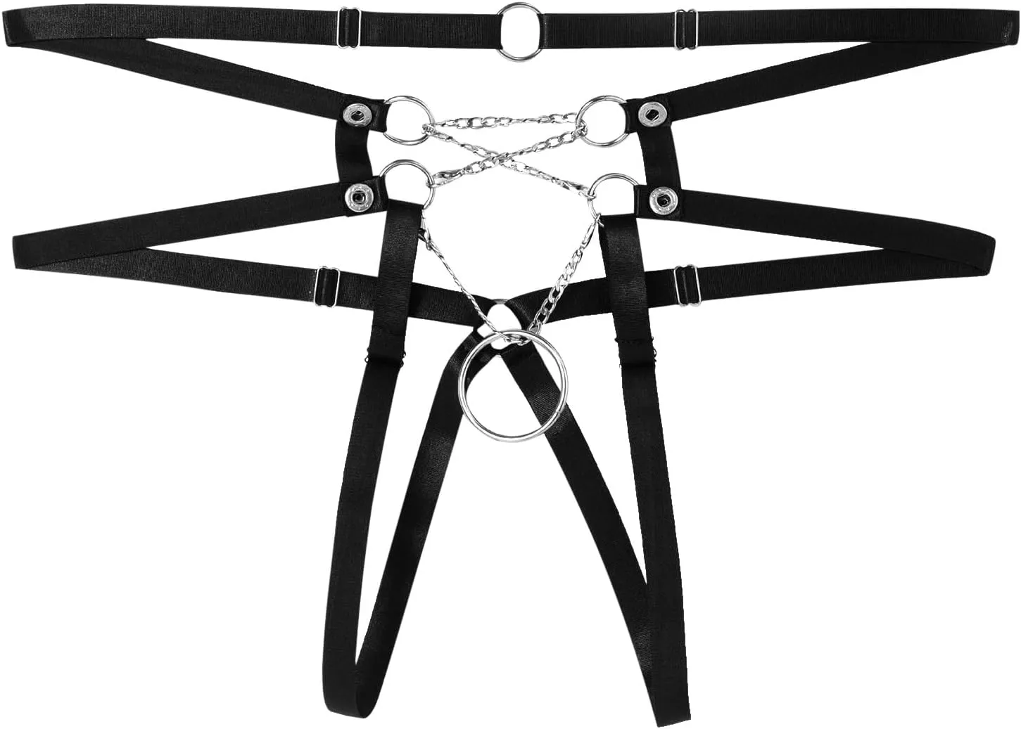 Men's Sexy Underwear Thong with Chain Ring Design Comfortable Stretch Fit for Wear