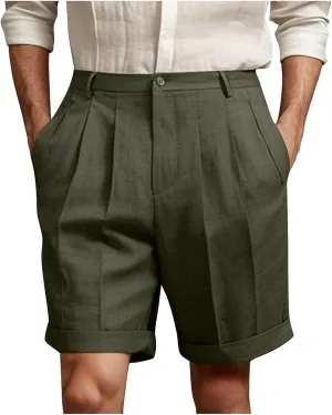 Men's Shorts Summer Lightweight Straight Leg Golf Pants Comfy Breathable Stretch Hiking Sweat Pants with Pockets