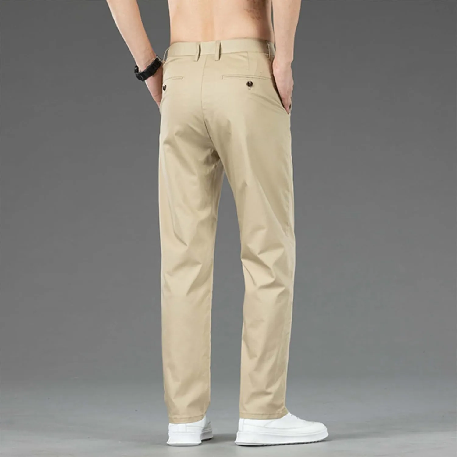 Mens Stretch Dress Pants Business Casual Formal Suit Work Pants Regular Fit Wrinkle Free Slim Fit Tapered Trousers