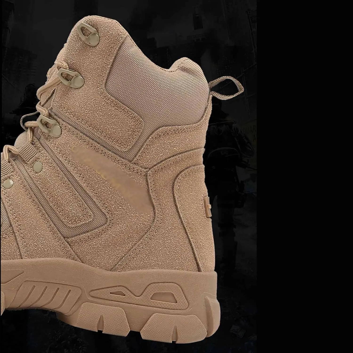 Men's Tactical Boots, Waterproof Hiking Work Boots, Breathable Desert Boots, Lightweight Military Boots, Outdoor Hiking Backpacking Boots, Anti-slip Jungle Boots For Men