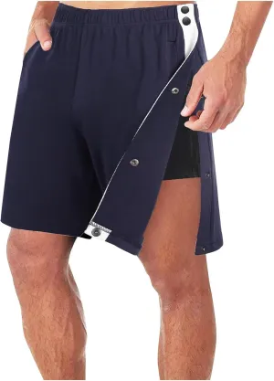 Mens Tear Away Shorts Post Surgery Adaptive Clothing Recovery Shorts Side Snap Athletic Breakaway Shorts