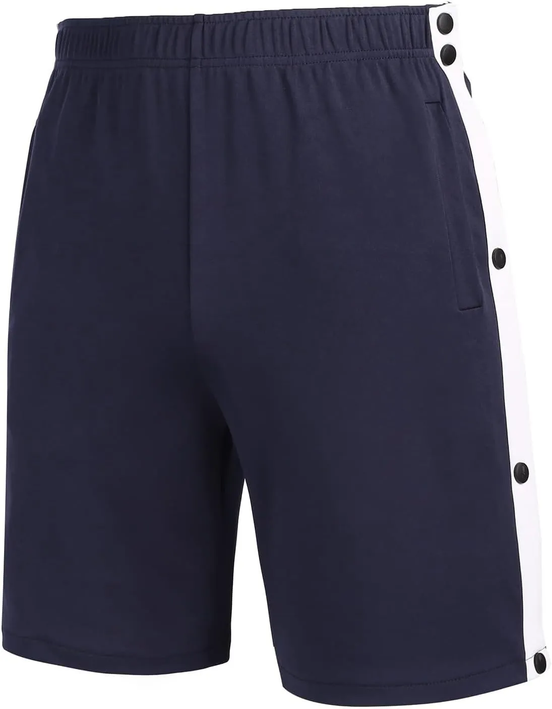 Mens Tear Away Shorts Post Surgery Adaptive Clothing Recovery Shorts Side Snap Athletic Breakaway Shorts