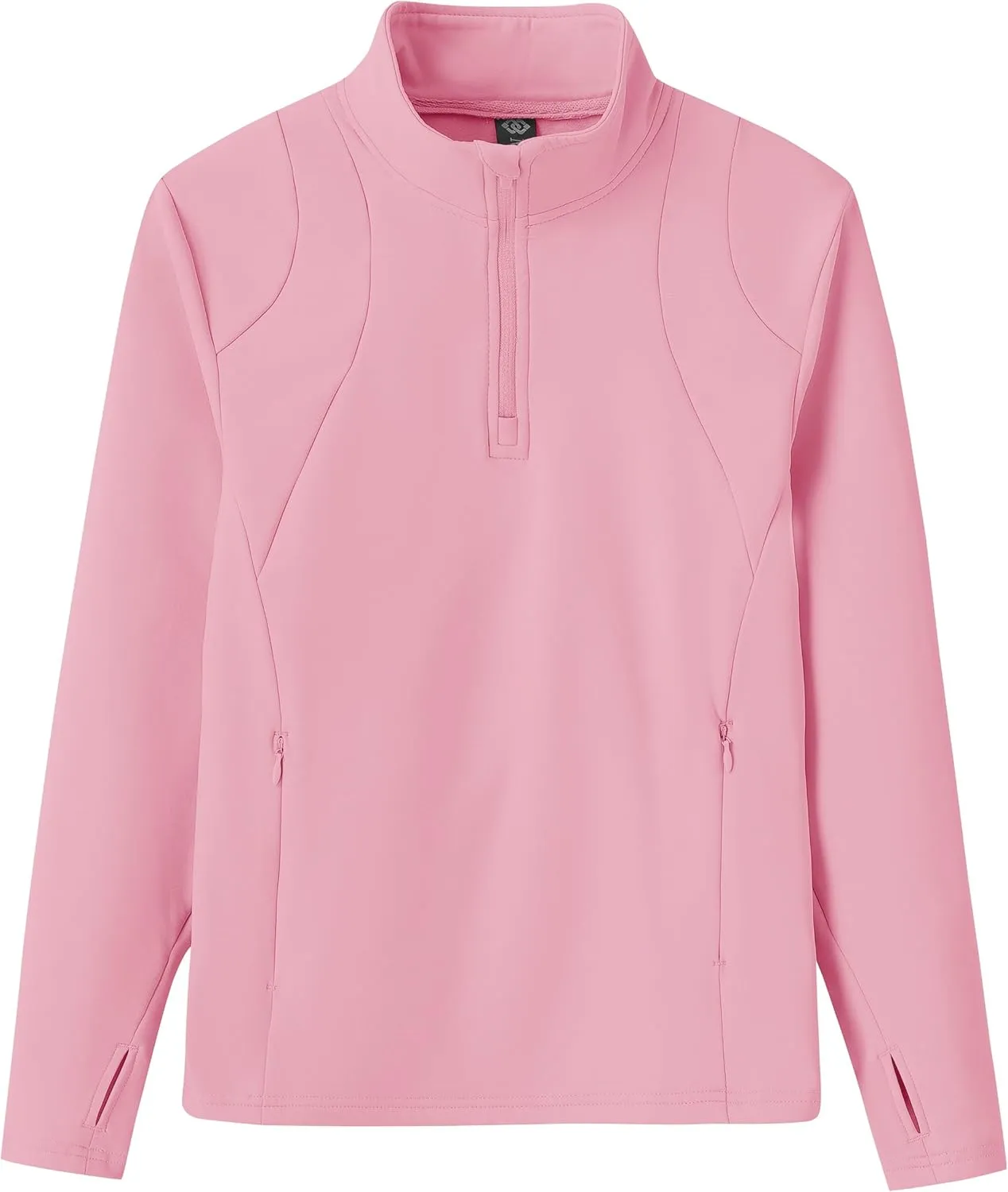 MoFiz Girls Fleece Long Sleeve Shirts Half Zip Fall Winter Jacket Horse Riding Thermal Pullover Sweatshirts with Pockets