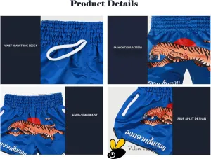 Muay Thai Shorts Kickboxing Shorts Gym Boxing Unisex MMA Shorts Training Workout Trunks with Pocket