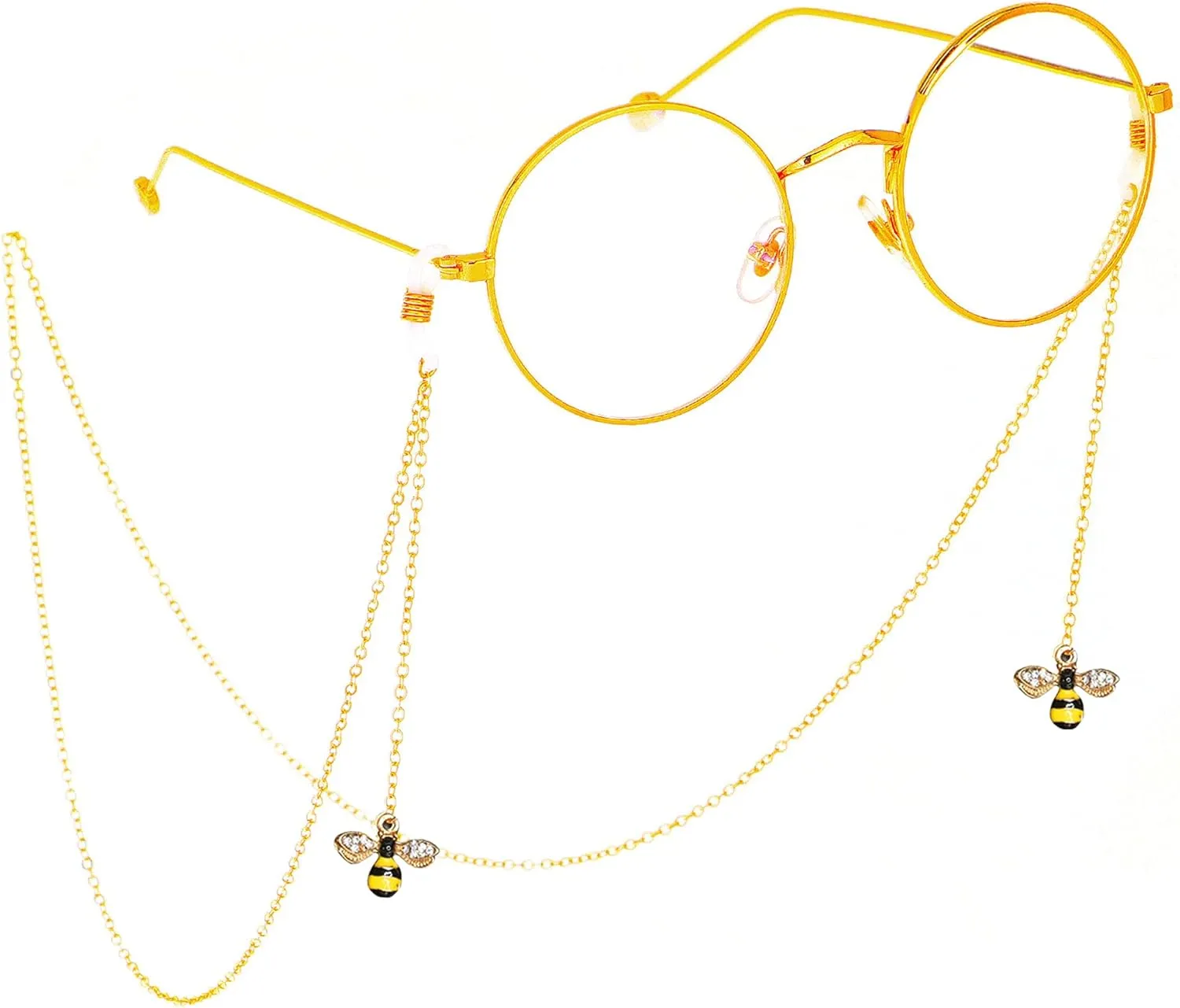 Naimo 2PCS Pearl Star Pendant Eyeglass Chains Eyewear Strap Holder Reading Glasses Retainer