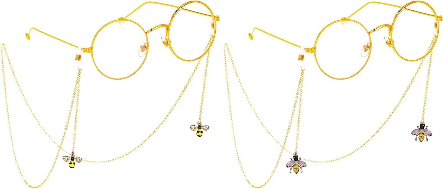 Naimo 2PCS Pearl Star Pendant Eyeglass Chains Eyewear Strap Holder Reading Glasses Retainer