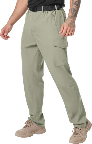 NATUVENIX Hiking Pants Men Lightweight Travel Pants for Men Quick Dry Mens Fishing Pants Water Resistant Cargo Work Pants