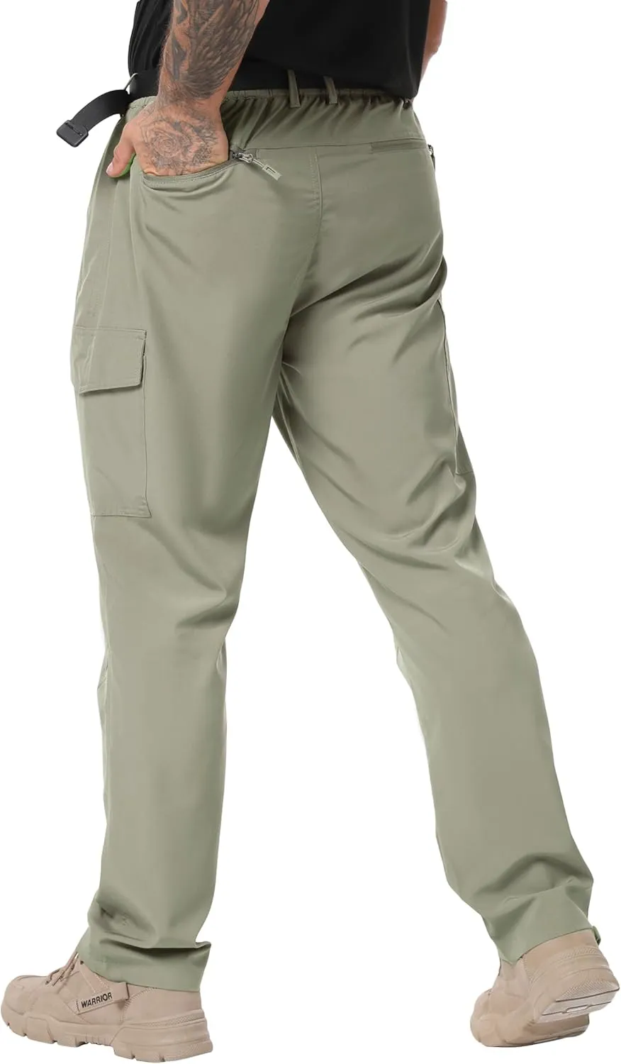 NATUVENIX Hiking Pants Men Lightweight Travel Pants for Men Quick Dry Mens Fishing Pants Water Resistant Cargo Work Pants