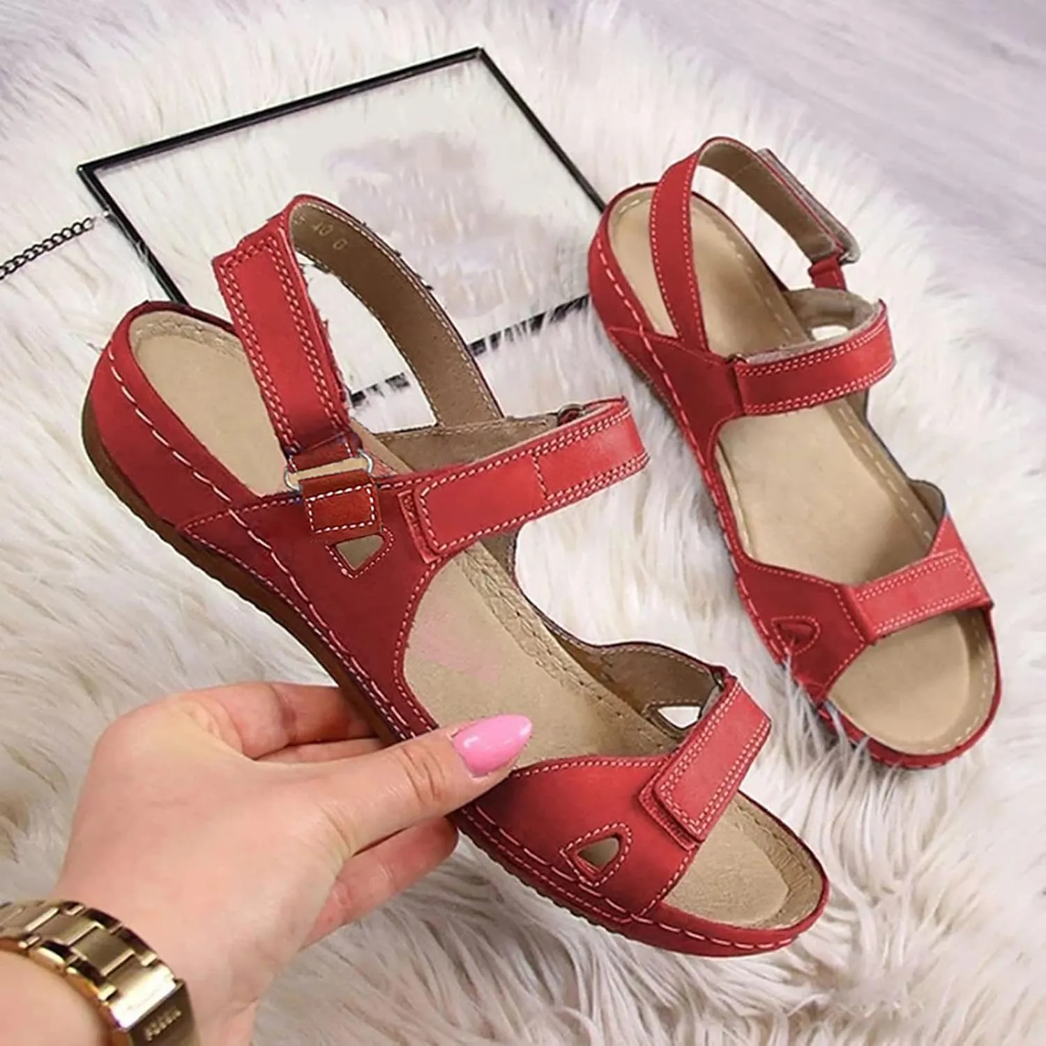 Orthopedic Sandals Women Fashion Dressy Orthopedic Beach Sandals for Woman Arch Support Dress Sandals for Women Orthopedic Black Sandals Women Flat Dressy Orthopedic Womens Shoes Dressy Casual Summer