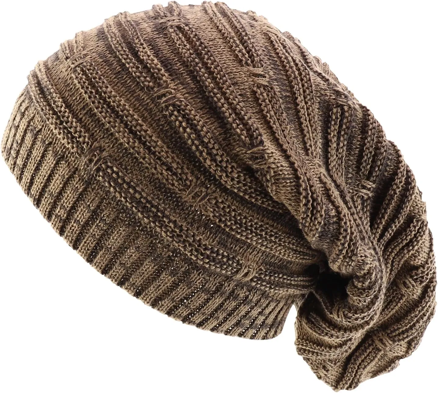 Oversized Dreadlock Deep Crown Knit Long Beanie