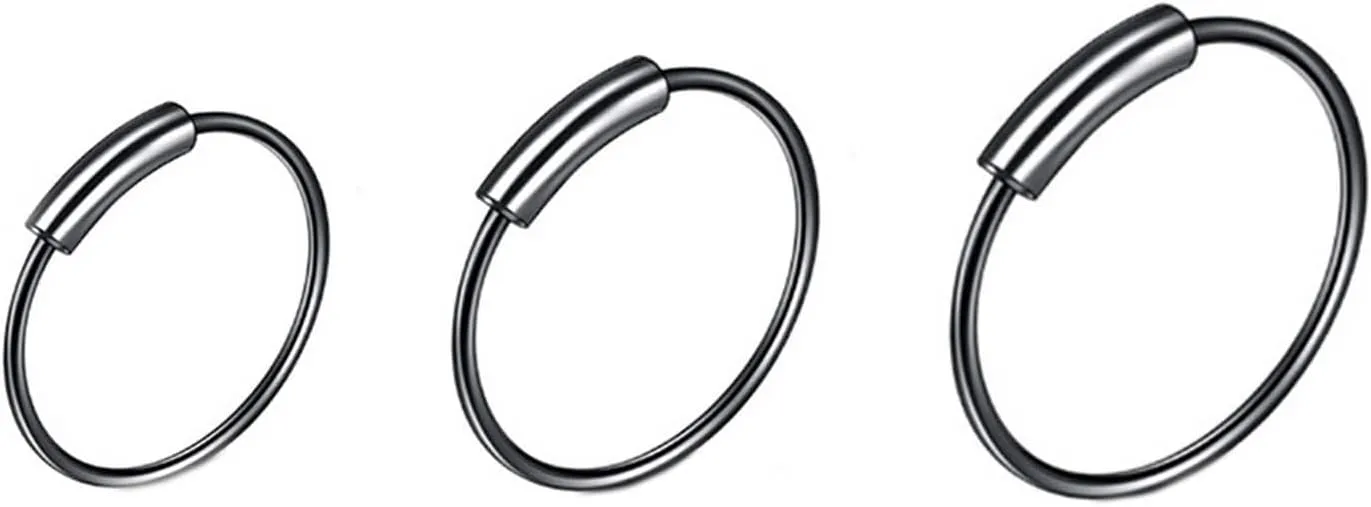 Piercing Jewelry, Nose Rings Surgical Steel Hoop 3PCS Simple 0.7MM for Women Man Jewelry Gifts