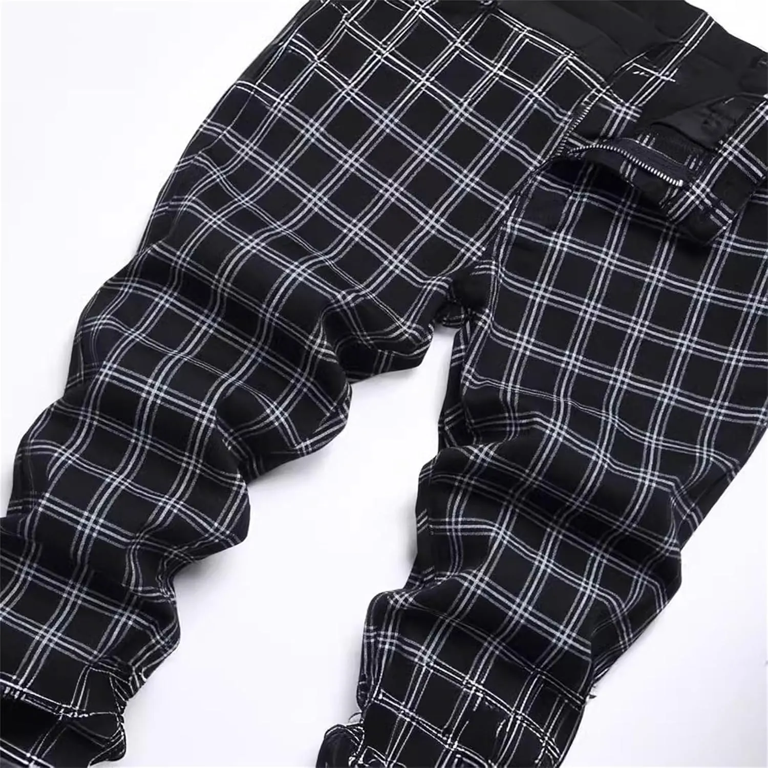 Plaid Pants for Men Stretch Slim Fit Dress Pant Fashion Style Casual Feet Trousers Business Chinos Pants