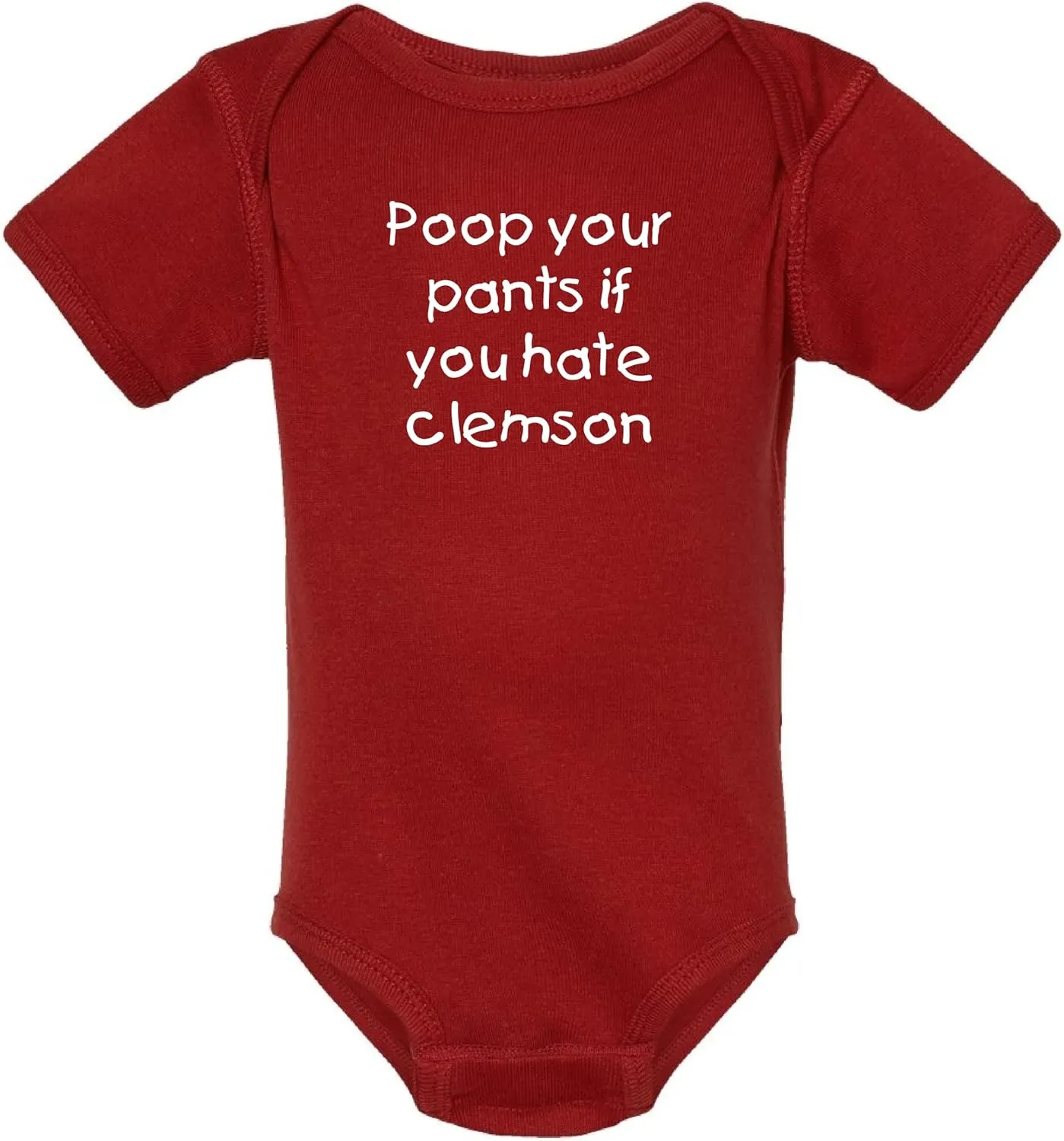 Poop Your Pants if You Hate Clemson Funny Gamecock Baby Bodysuit