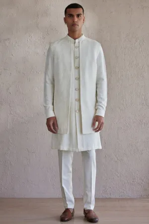 Positano Ivory Nehru Jacket (Light)