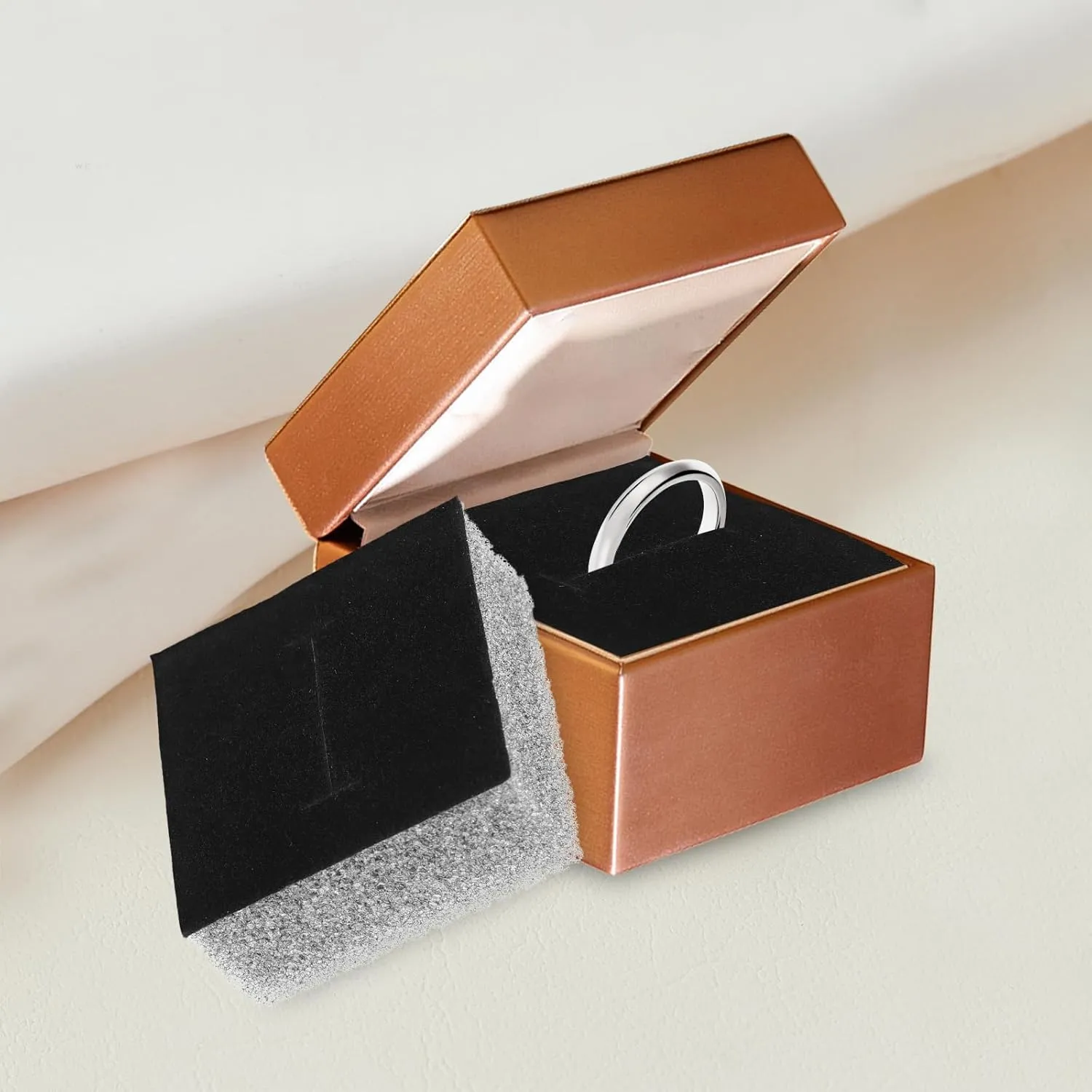 PRETYZOOM 30pcs Jewelry Box Foam Liners, Ring Box Insert Holder Ring Box Jewelry Organizer Insert Pads Ring Box Sponge Cushion Jewelry Storage Box Insert Tray(5x5cm)