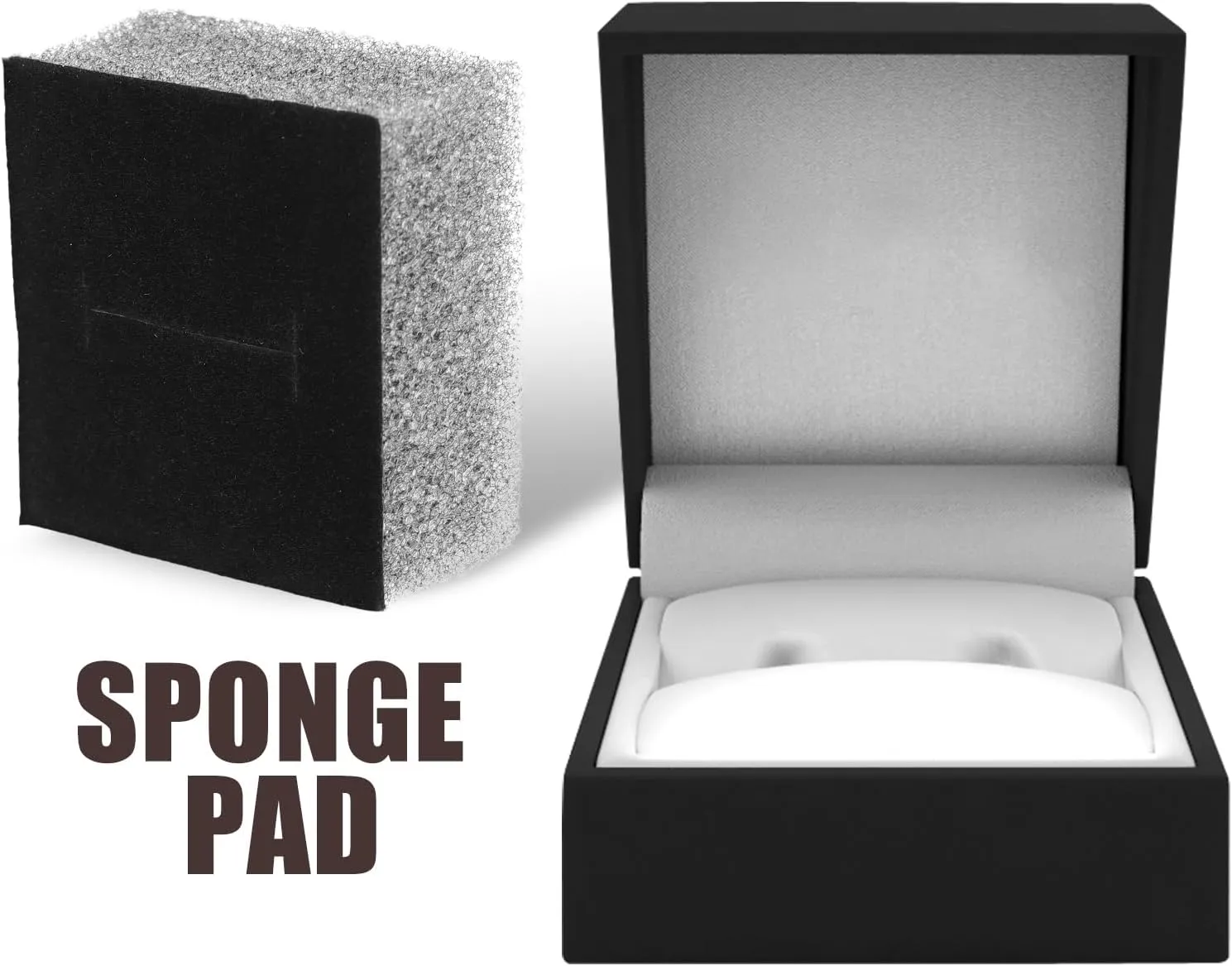 PRETYZOOM 30pcs Jewelry Box Foam Liners, Ring Box Insert Holder Ring Box Jewelry Organizer Insert Pads Ring Box Sponge Cushion Jewelry Storage Box Insert Tray(5x5cm)