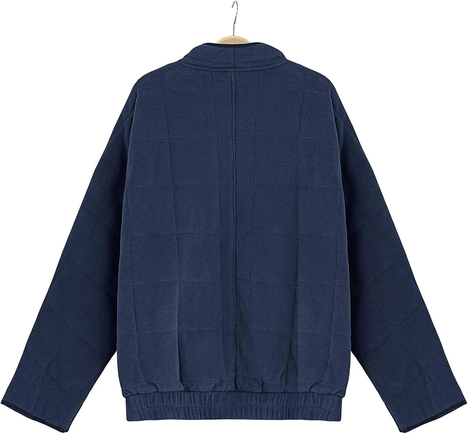 Quilted Jackets for Women, Long Sleeve Zip Puffer Jackets Loose Casual Jacket Coat Winter Warm Outwear with Pockets