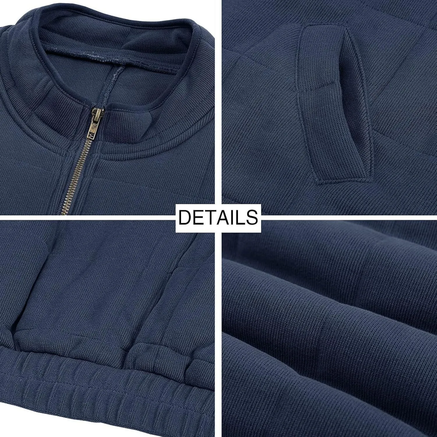 Quilted Jackets for Women, Long Sleeve Zip Puffer Jackets Loose Casual Jacket Coat Winter Warm Outwear with Pockets