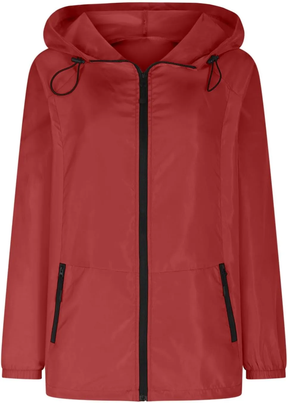 Rain Jacket for Women Waterproof Lightweight Hooded Raincoat for Hiking Travel Outdoor Casual Loose Jackets Coats