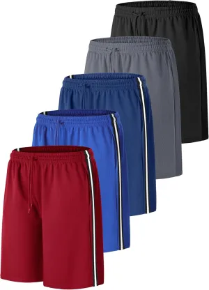 Resinta Boys Shorts Toddler Boy Shorts Athletic Quick Dry Kids Basketball Soccer Gym Shorts with Pockets Elastic Waist