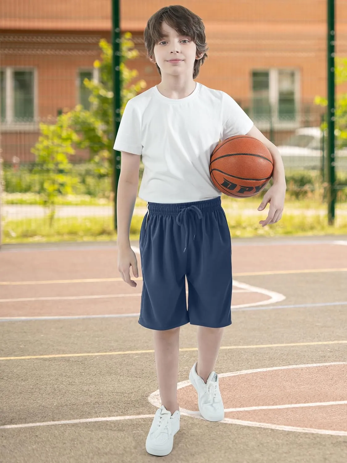 Resinta Boys Shorts Toddler Boy Shorts Athletic Quick Dry Kids Basketball Soccer Gym Shorts with Pockets Elastic Waist