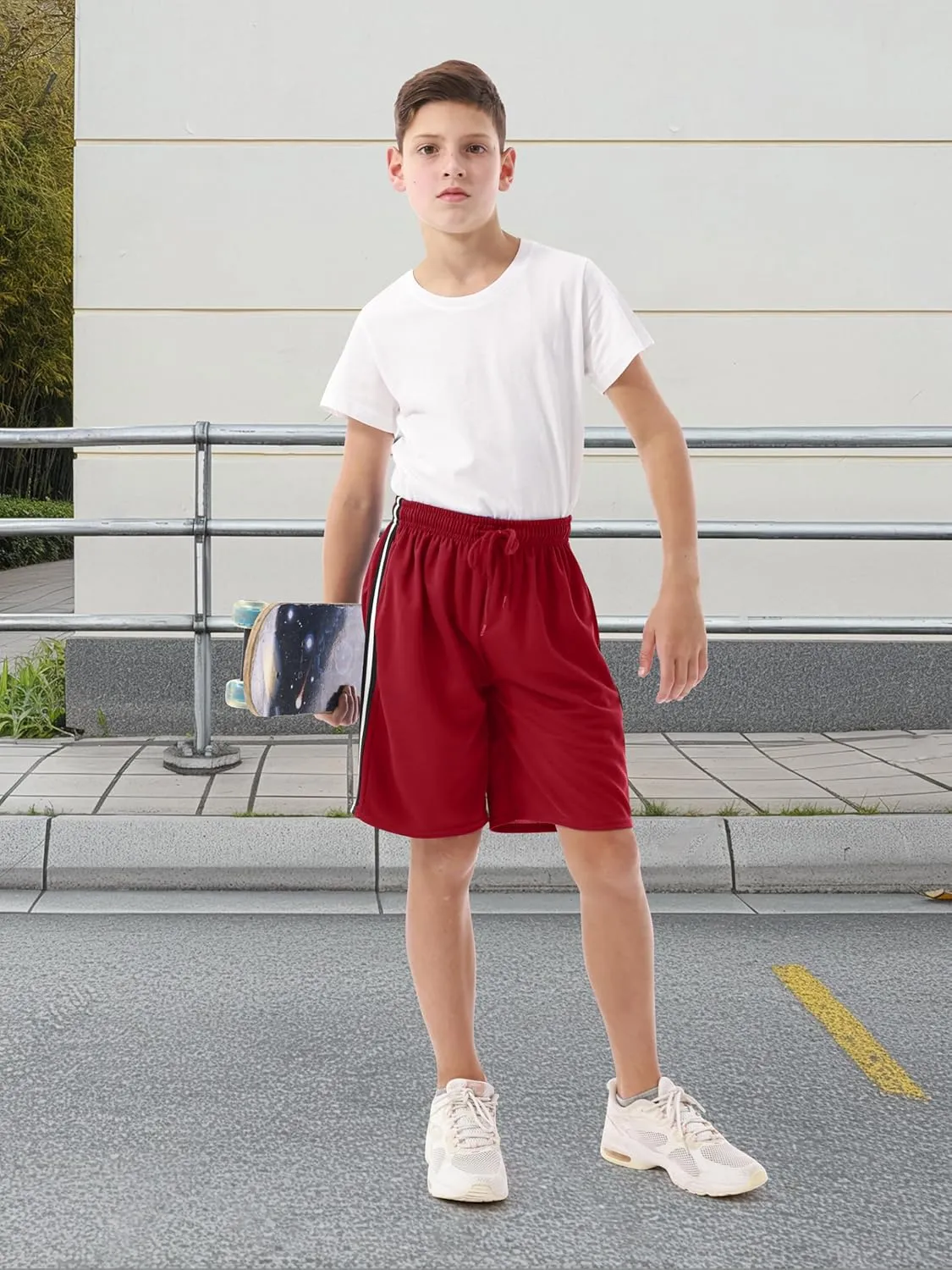 Resinta Boys Shorts Toddler Boy Shorts Athletic Quick Dry Kids Basketball Soccer Gym Shorts with Pockets Elastic Waist
