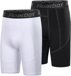 Roadbox Youth Boys Compression Shorts - Spandex Athletic Kids Running Compression Underwear for Basketball Baseball Soccer