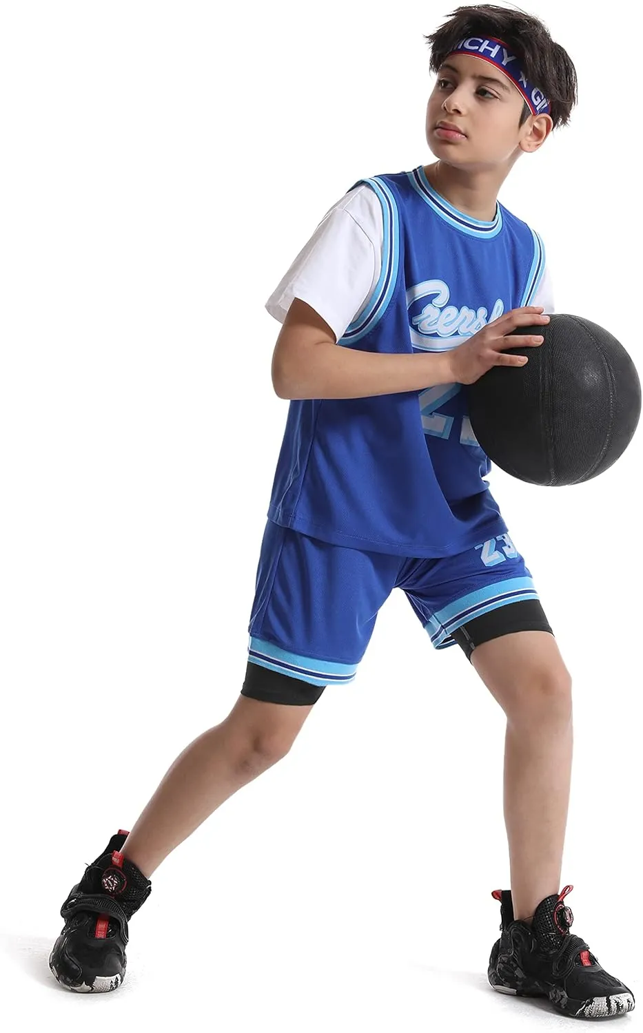 Roadbox Youth Boys Compression Shorts - Spandex Athletic Kids Running Compression Underwear for Basketball Baseball Soccer