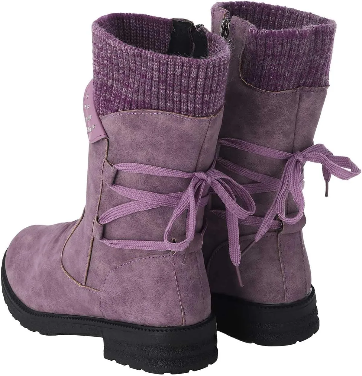 SBGMoSJ Slip on Winter Boots for Women Waterproof Womens 11.5 Extra Wide Width Non Slip Winter Boots Woman Boots Winter Short Womens Pull on Winter Boots 8.5 Waterproof Winter Boots Youth