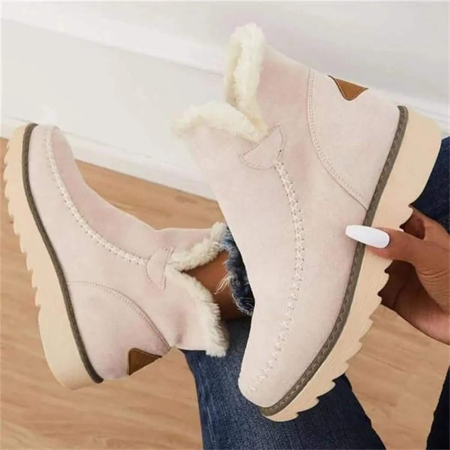 SBGMoSJ Snowboarding Boots Womens Womens Winter Boots Waterproof Tall Womens Winter Boots 8.5 Wide Outdoor Boots Women Warm Botas Contra El Agua Para Mujer