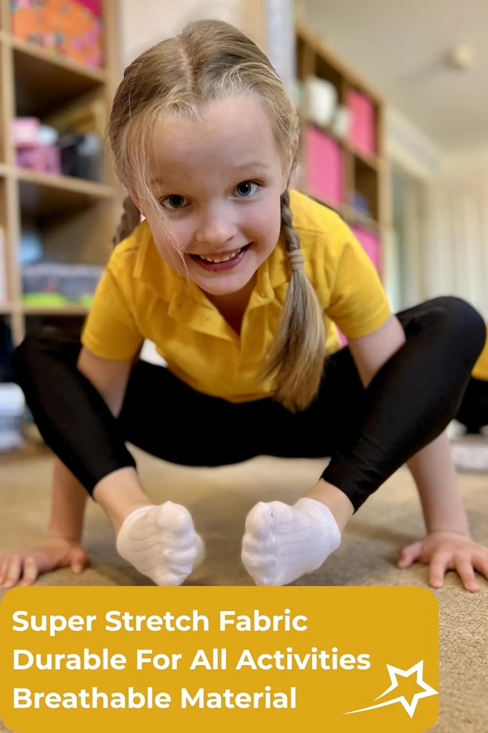 Shiny Girls Leggings for Gymnastics/Dance - Kids Leggings - Stretchy Fabric Footless Toddler Athletic Youth
