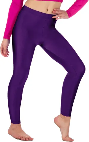 Shiny Girls Leggings for Gymnastics/Dance - Kids Leggings - Stretchy Fabric Footless Toddler Athletic Youth