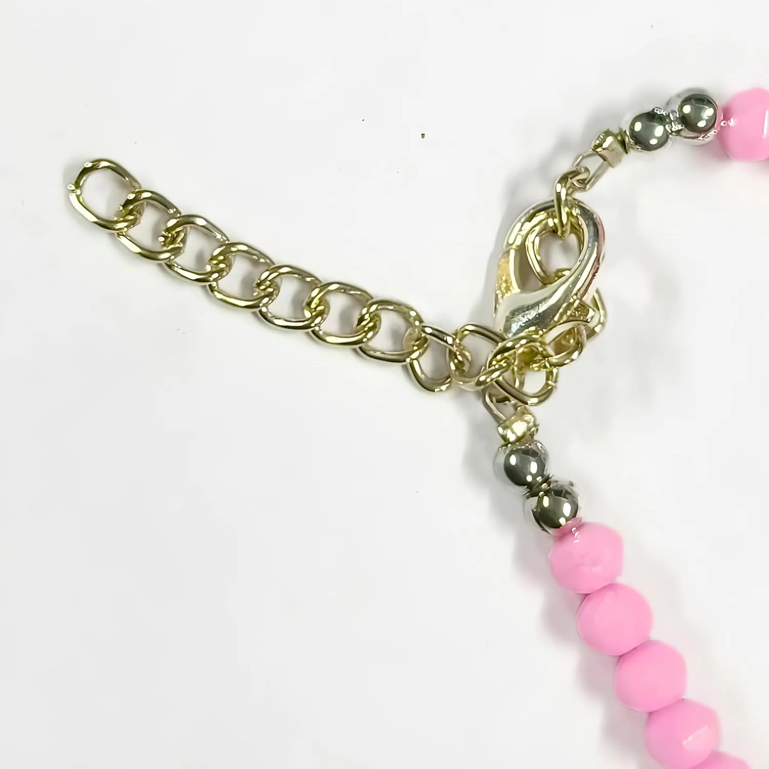 Small Bead Waterproof Anklets for Women Girls Beach Foot Ankle Bracelet Cute Colorful Friendship Beaded Anklets 9 inches (Baby Pink)