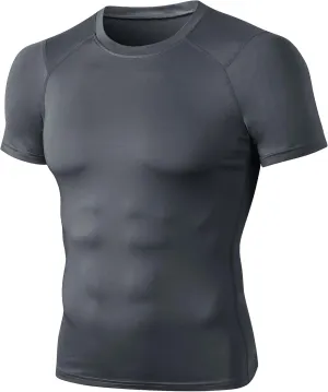 SPVISE Men's Compression Shirt Short Sleeve Cool Dry Workout Athletic T-Shirts Sports Undershirt Performance Compression Tops