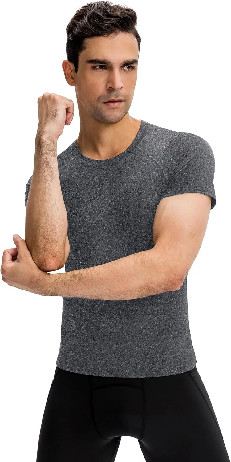 SPVISE Men's Compression Shirt Short Sleeve Cool Dry Workout Athletic T-Shirts Sports Undershirt Performance Compression Tops