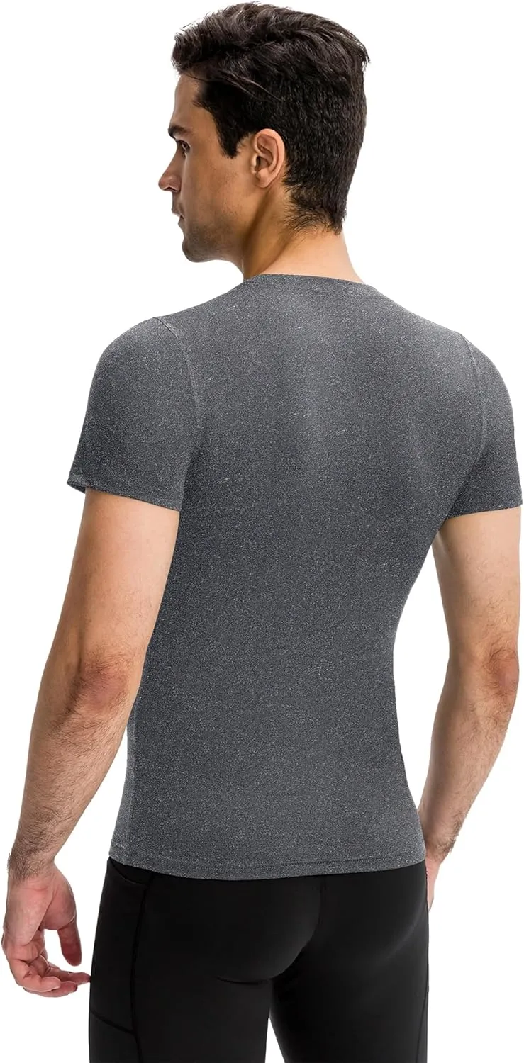 SPVISE Men's Compression Shirt Short Sleeve Cool Dry Workout Athletic T-Shirts Sports Undershirt Performance Compression Tops