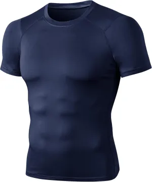 SPVISE Men's Compression Shirt Short Sleeve Cool Dry Workout Athletic T-Shirts Sports Undershirt Performance Compression Tops