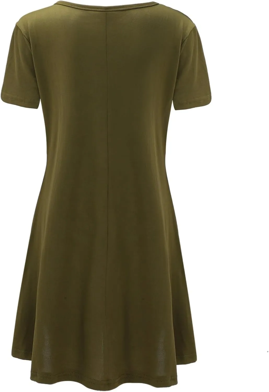 Summer Dresses for Women 2025,Women's Beach Casual Loose Tshirt Dresses Solid Color Short Sleeve Round Neck Sundress