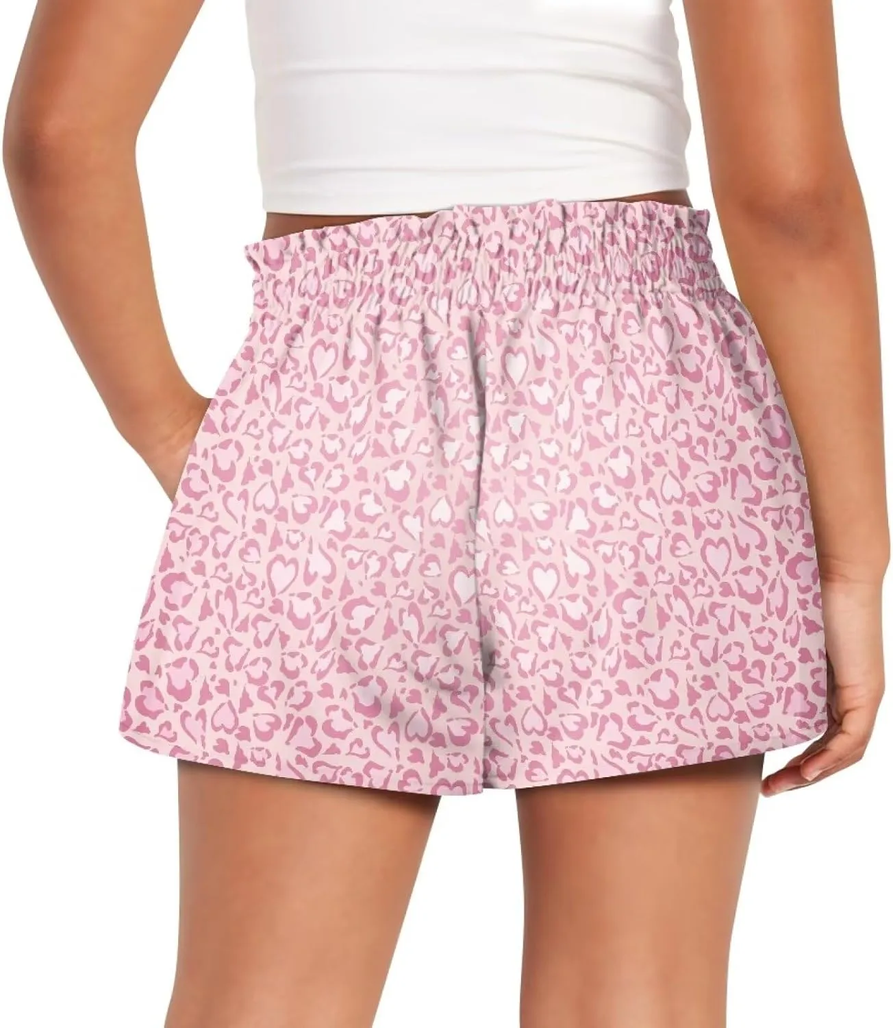 Summer Shorts for Teen Girls 3-16 Athletic Shorts High Waisted with Pocket Flowy Shorts