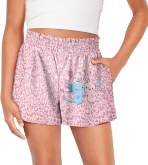 Summer Shorts for Teen Girls 3-16 Athletic Shorts High Waisted with Pocket Flowy Shorts