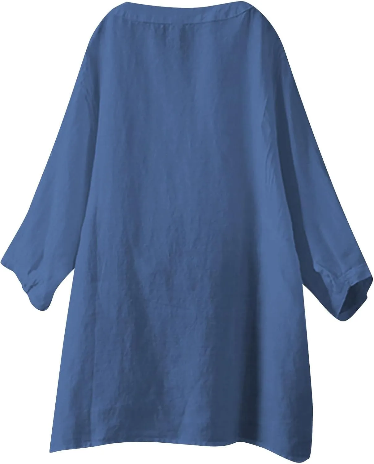 Summer Tops for Women 2025 Trendy Cotton Linen Solid Color Shirts V Neck Short Sleeve Blouses Casual Tunic Outfits