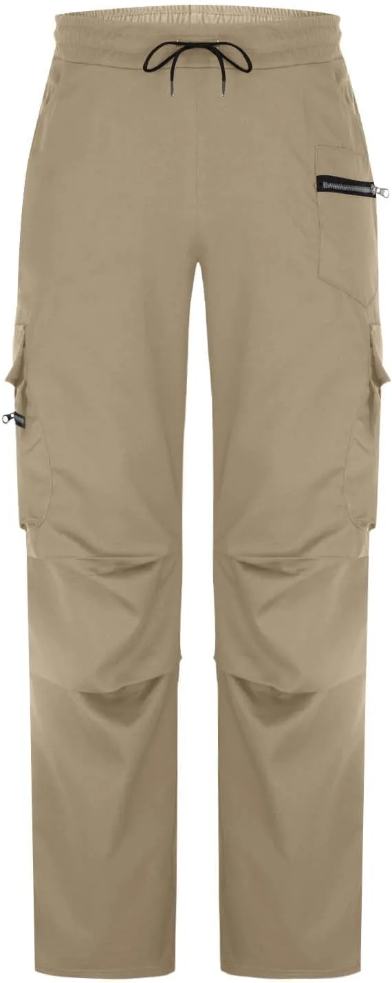 Sweat Pants for Mens Joggers Relaxed Fit Drawstring Elastic Waist Outdoor Workout Athletic Cargo Pants with Pockets