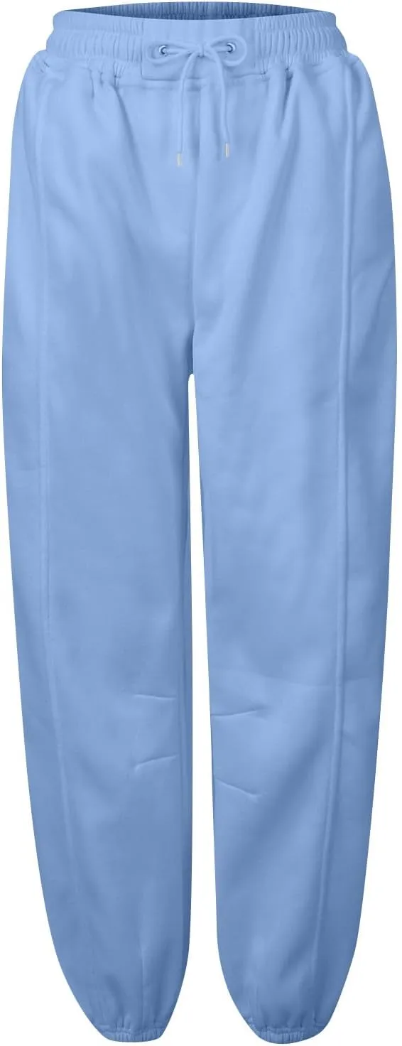 Sweatpants for Women Gym Fall Workout Jogger Pants High Waist Drawstring Athletic Trousers Pants Long with Pocket