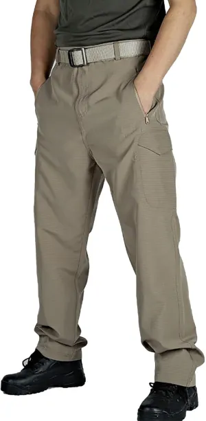 Tactical Pants for Men Stretch Ripstop Waterproof Zipper Cargo Hiking Pants Lightweight Work Pant Outdoor with Pockets