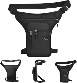 Thigh Bag with Leg Strap Multi-Pocket Adjustable Leg Bag Waterproof Waist Bag Zipper Closure Unisex 7.1x0.8x12.2in Drop Leg Bag Tactical Leg Bag