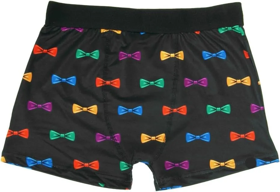 tiemart Bow Tie Boxer Briefs Medium Black