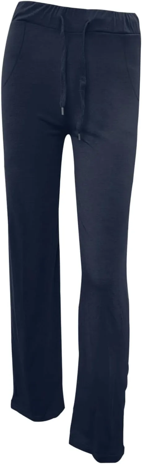 Trouser Style Yoga Pants for Women Drawstring High Waist Bootleg Flare Pants Casual Wide Leg Workout Leggings